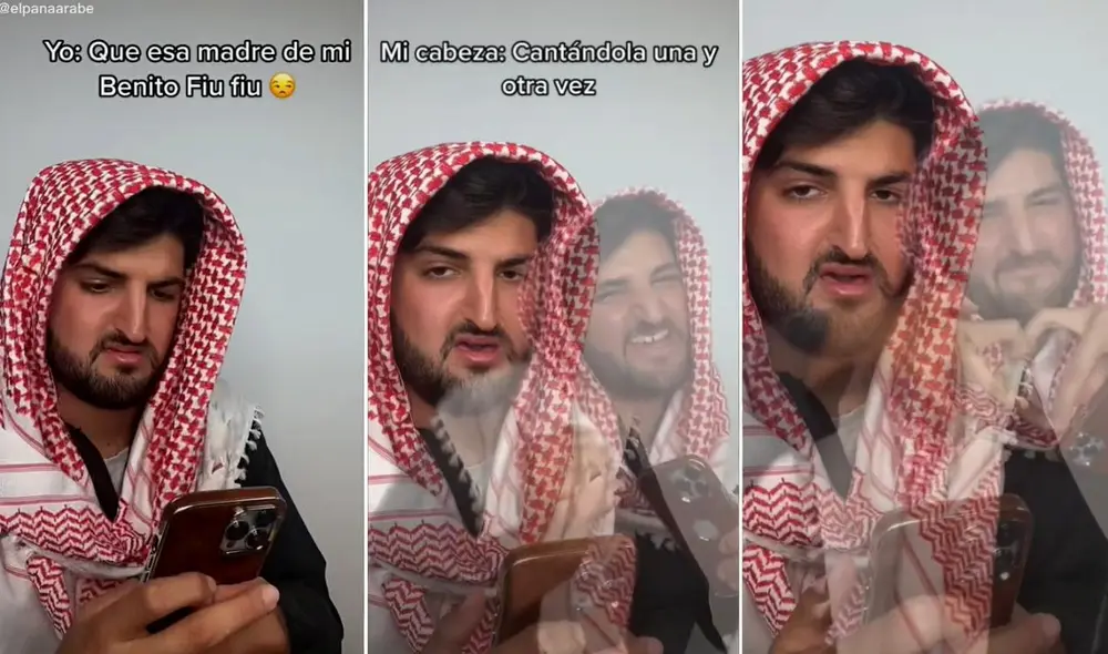 El viral clip compartido por Hassen Dahhan (@elpanaarabe) logró obtener más de medio millón de reproducciones. Foto: composición LR/capturas de TikTok El viral clip compartido por Hassen Dahhan (@elpanaarabe) logró obtener más de medio millón de reproducciones. Foto: composición LR/capturas de TikTok