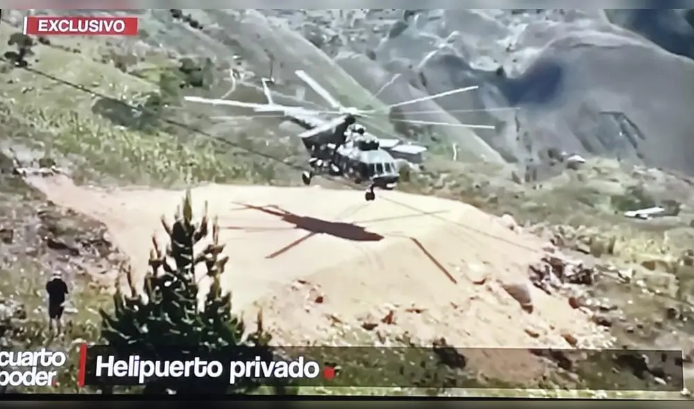 Helipuerto construido cerca de la casa de los padres del presidente Pedro Castillo, en Tacabamba, no habría sido declarado ante el MTC. Foto: captura de pantalla/Cuarto Poder Helipuerto construido cerca de la casa de los padres del presidente Pedro Castillo, en Tacabamba, no habría sido declarado ante el MTC. Foto: captura de pantalla/Cuarto Poder