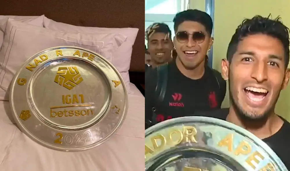 FBC Melgar ganó el Torneo Apertura y recibió su trofeo de la fase 1 de Liga 1. Foto: composición GLR/captura