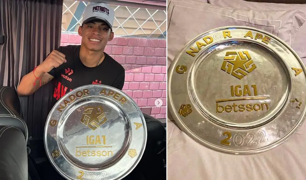 En estas condiciones quedó el trofeo que le entregaron a Melgar. Foto: composición LR/Kevin Quevedo/Instagram/Leao Butrón/Twitter