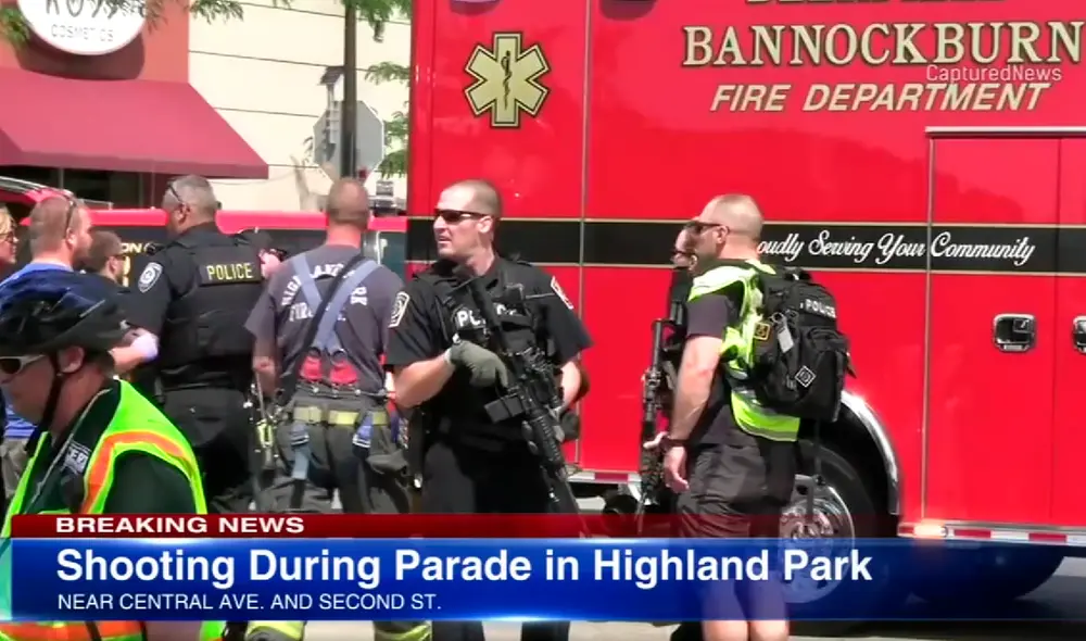Varios heridos en tiroteo en Highland Park. Foto: ABC7