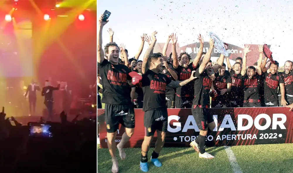 El cantante aprovechó la oportunidad para homenajear a FBC Melgar. Foto: composición LR/captura Facebook/Liga 1