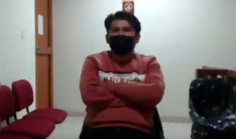 El investigado participó de la audiencia de manera virtual por encontrarse afrontando una detención preliminar. Foto: Corte del Santa