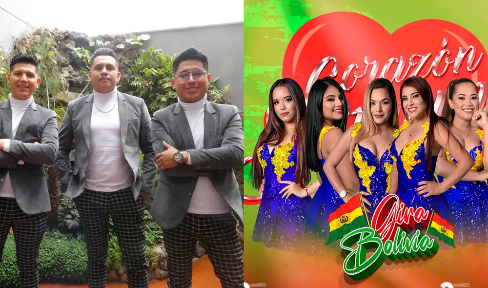 Diego Soria de Onda Kumbiera asegura que bolivianos escuchan mucho a Corazón Serrano y Grupo 5. Composición: Sandy Carrión Cruz / Facebook Corazón Serrano