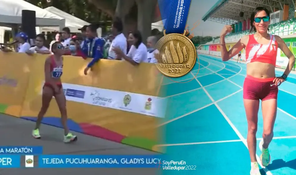 Gladys Tejeda ganó la presea dorada en los Juegos Bolivarianos que se disputan en Colombia. Foto: composición/IPD Gladys Tejeda ganó la presea dorada en los Juegos Bolivarianos que se disputan en Colombia. Foto: composición/IPD