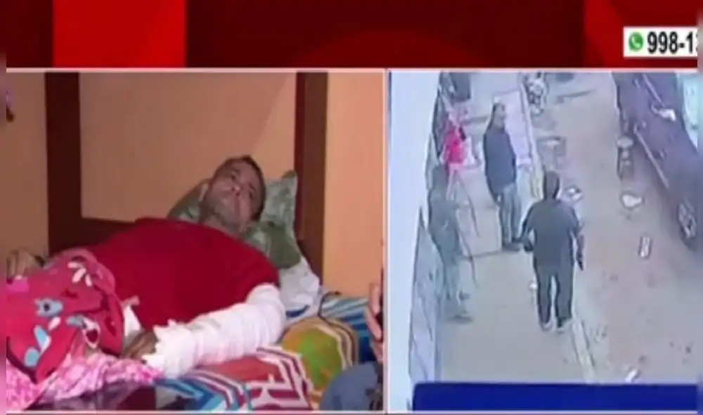 La bala está alojada en sus glúteos. Foto: captura América Noticias