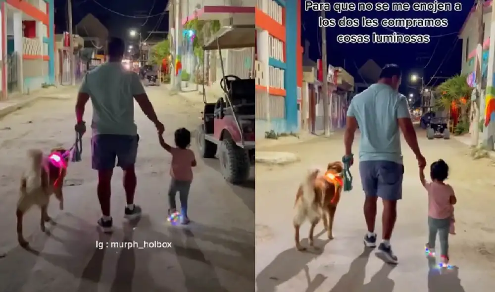 El hombre dio regalos a sus dos engreídos para que no se enojen. Foto: composición LR/ captura de TikTok/ @murph_holbox El hombre dio regalos a sus dos engreídos para que no se enojen. Foto: composición LR/ captura de TikTok/ @murph_holbox