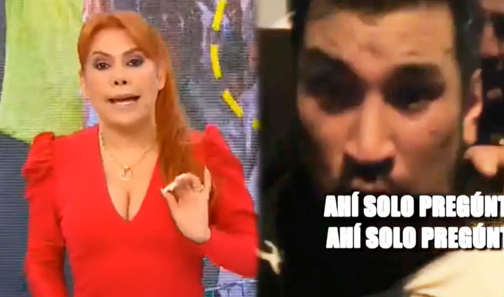 La conductora Magaly Medina le aseguró a Aldo Miyashiro que su equipo de reporteros no tiene la culpa de su ampay. Foto: composición LR / capturas de ATV La conductora Magaly Medina le aseguró a Aldo Miyashiro que su equipo de reporteros no tiene la culpa de su ampay. Foto: composición LR / capturas de ATV
