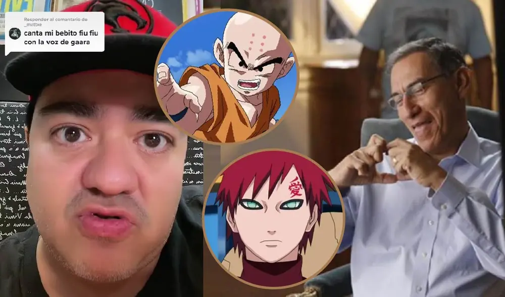 El actor de voz Eduardo Garza cantó "Mi bebito fiu fiu" con la voz de Gaara de Naruto. Foto: composición LR/ captura de TikTok/ @lalogarx El actor de voz Eduardo Garza cantó "Mi bebito fiu fiu" con la voz de Gaara de Naruto. Foto: composición LR/ captura de TikTok/ @lalogarx