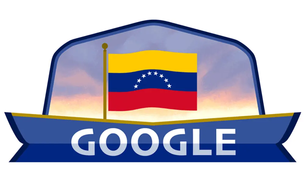 Doodle que le dedicó Google a Venezuela por su independencia. Foto: Captura Google