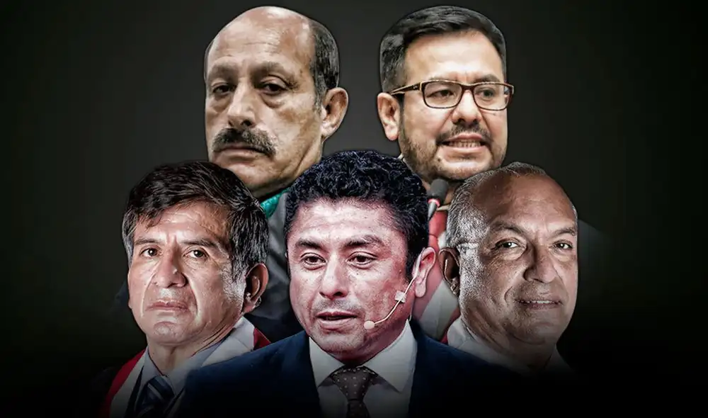 Héctor Valer, Hamlet Echeverría, Carlos Zeballos, Luis Kamiche y Guillermo Bermejo fueron los primeros integrantes de la bancada de Perú Democrático. Foto: composición de Gerson Cardoso/La República Héctor Valer, Hamlet Echeverría, Carlos Zeballos, Luis Kamiche y Guillermo Bermejo fueron los primeros integrantes de la bancada de Perú Democrático. Foto: composición de Gerson Cardoso/La República