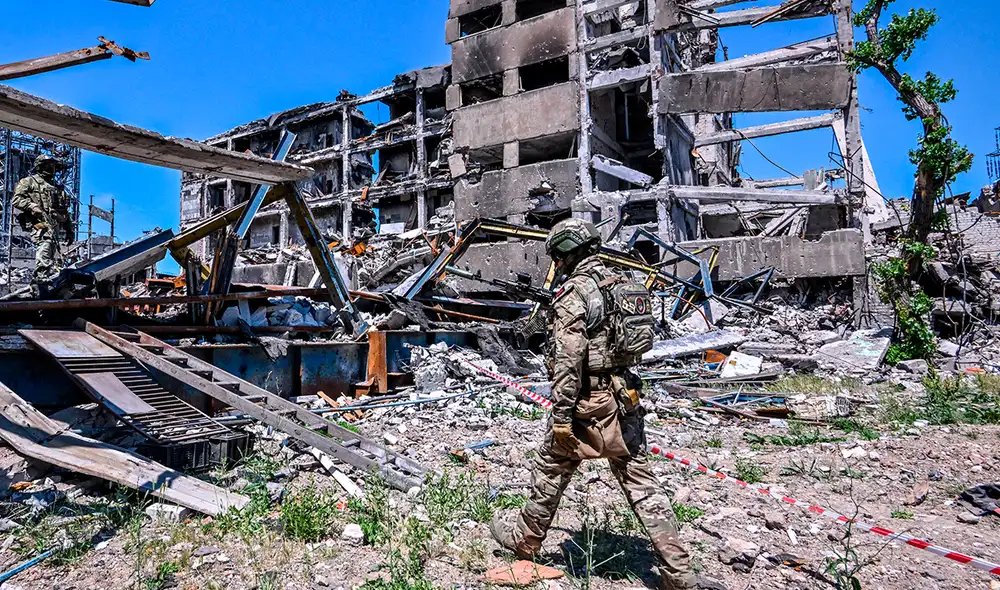 Thalita había estado durante un bombardeo en la ciudad de Kiev. Foto: Referencial/AFP Thalita había estado durante un bombardeo en la ciudad de Kiev. Foto: Referencial/AFP