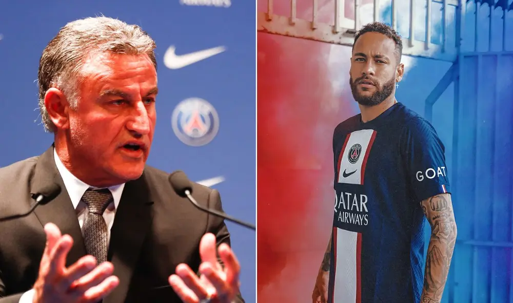 Galtier habló de Neymar en su presentación en el PSG. Foto: Composición/EFE/PSG.