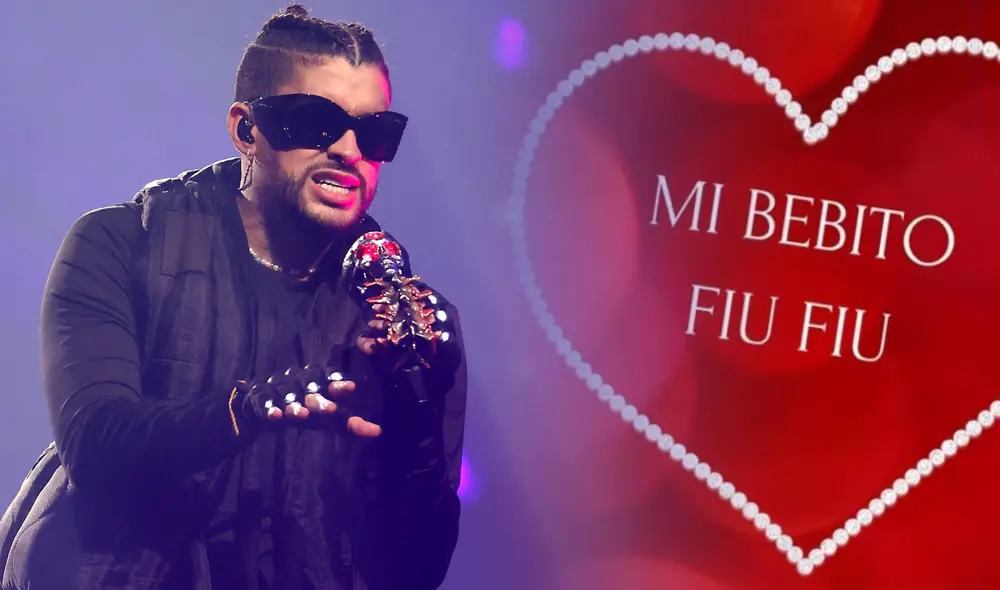 Bad Bunny sorprendió a miles al cantar "Mi bebito fiu fiu" durante una transmisión en vivo. Foto: composición LR/AFP/Tito Silva Music