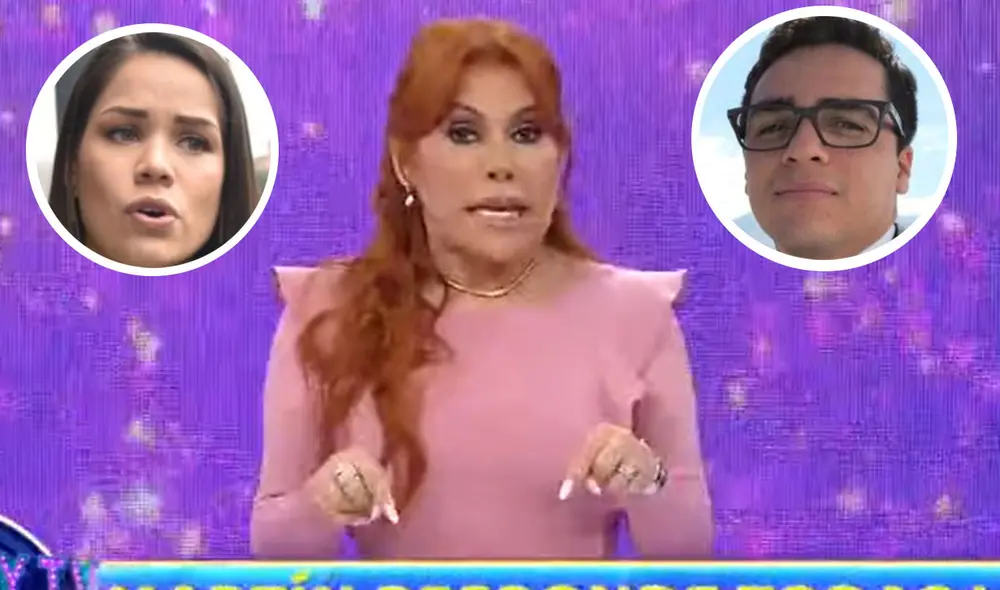 Magaly Medina pidió a Juan Víctor y Andrea San Martín pensar en su hija. Foto: composición LR/capturas de ATV/América TV/Instagram Magaly Medina pidió a Juan Víctor y Andrea San Martín pensar en su hija. Foto: composición LR/capturas de ATV/América TV/Instagram