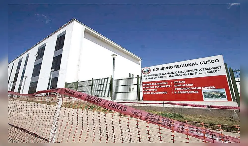 Paralizado. Hospital Lorena inició a construirse en el 2012. Foto: La República Paralizado. Hospital Lorena inició a construirse en el 2012. Foto: La República