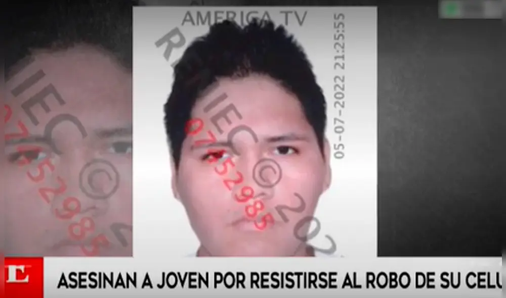 Joven falleció tras ser alcanzado por un disparo. Foto: captura de América TV