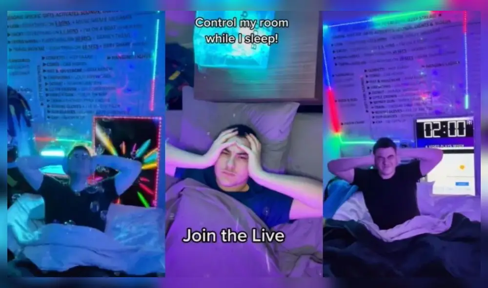 El 'sleepfluencer' Jakey Boehm dejó su trabajo de desarrollador web para convertirse en un influencer que crea contenidos mientras duerme. Foto: composición LR/ TikTok/jakeyboehm