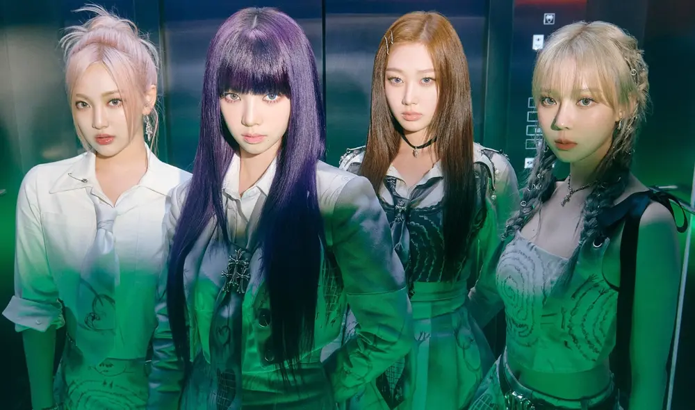 Ningning, Karina, Giselle y Winter presentan el segundo EP de su carrera como aespa. Nuevo disco traerá nueve canciones en su formato digital. Foto: SM