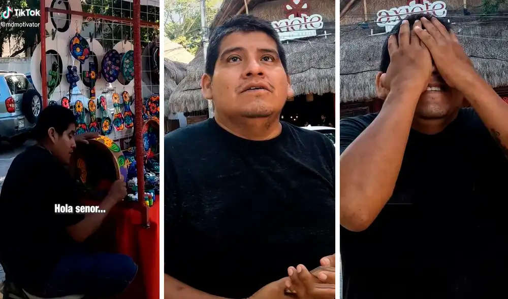 Mientras hacía un recorrido por un vecindario, Zachery Dereniowski vio cómo un artesano pintaba a mano unos bowls. Foto: composición de LR/captura de TikTok/@mdmotivator Mientras hacía un recorrido por un vecindario, Zachery Dereniowski vio cómo un artesano pintaba a mano unos bowls. Foto: composición de LR/captura de TikTok/@mdmotivator