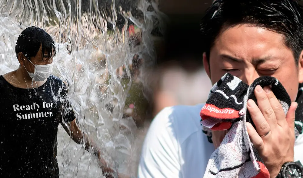 Ciudadanos afectados por las altas temperaturas, mientras que Japón sufre una ola de calor. Foto: AFP Ciudadanos afectados por las altas temperaturas, mientras que Japón sufre una ola de calor. Foto: AFP