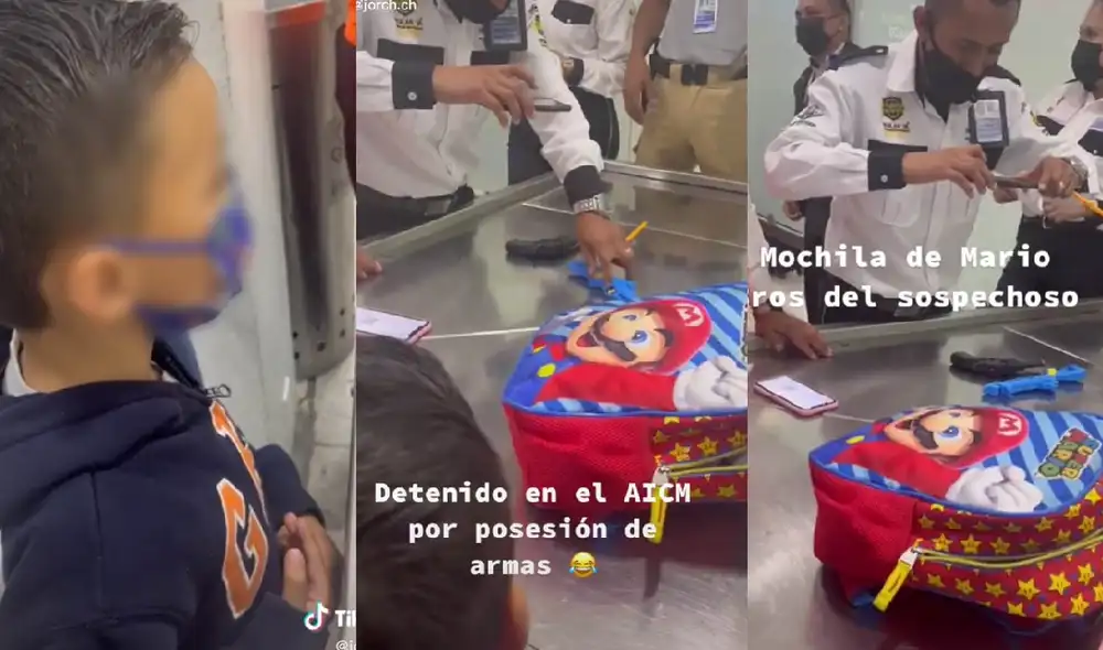 El menor presenció el procedimiento de seguridad del aeropuerto en compañía de sus padres. Foto: composición LR/capturas de TikTok/@jorch.ch El menor presenció el procedimiento de seguridad del aeropuerto en compañía de sus padres. Foto: composición LR/capturas de TikTok/@jorch.ch