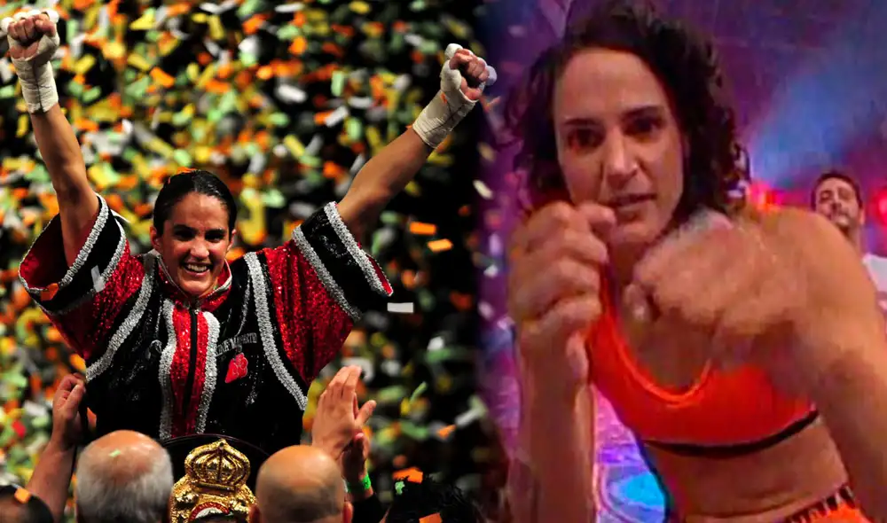 Kina 'Dinamita' Malpartida fue campeona mundial de Boxeo en la categoría superpluma. Foto: composición LR/AFP/América TV