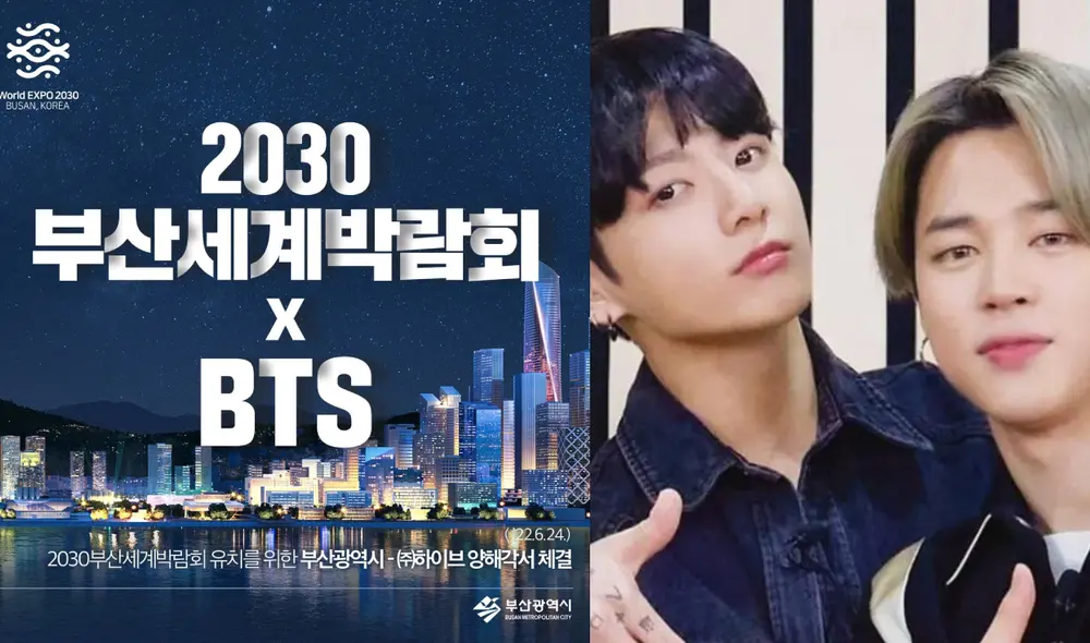 Los idols de BTS serán nombrados como embajadores de la Expo Busan 2030 este mes. Foto: composición LR/Naver/Hybe