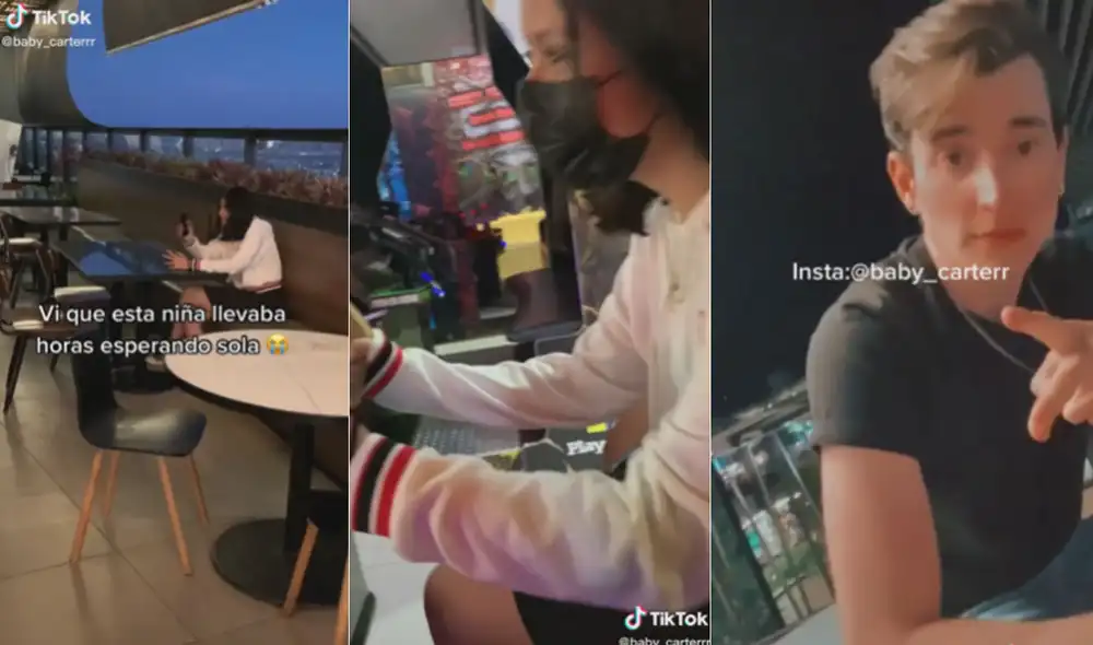 Finalmente, ambos pasaron una amena tarde en los juegos mecánicos. Foto: composición LR / captura de TikTok / @baby_carterrr
