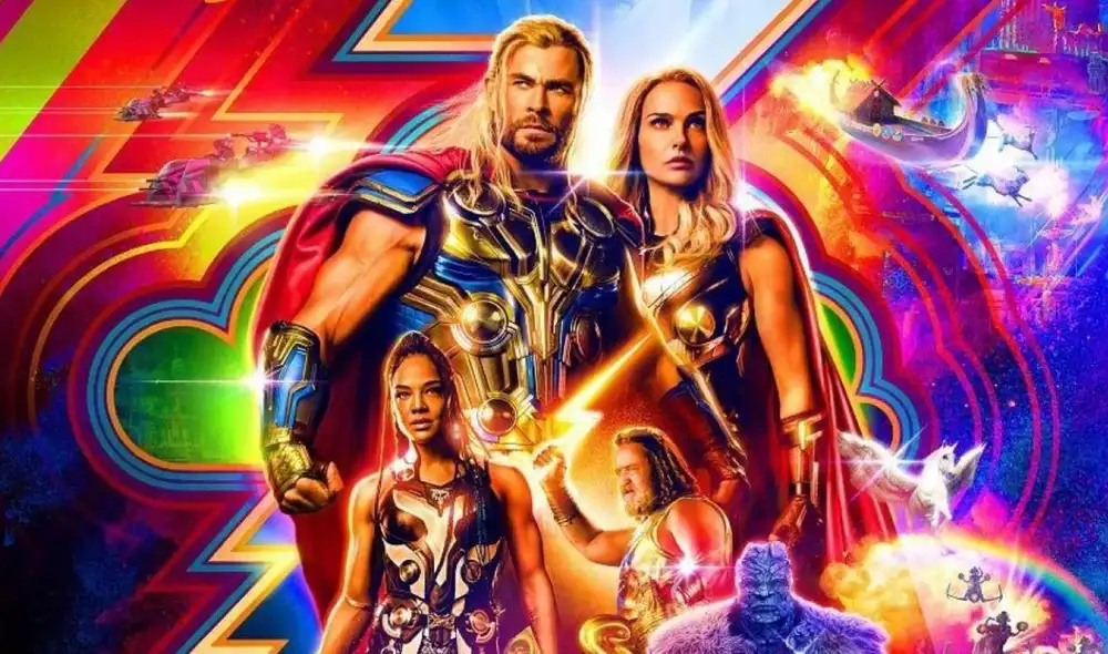 "Thor: love and thunder" es una película llena de humor, algo que termina siendo una espada de doble filo para los fans de Marvel. Foto: composición LR/Marvel