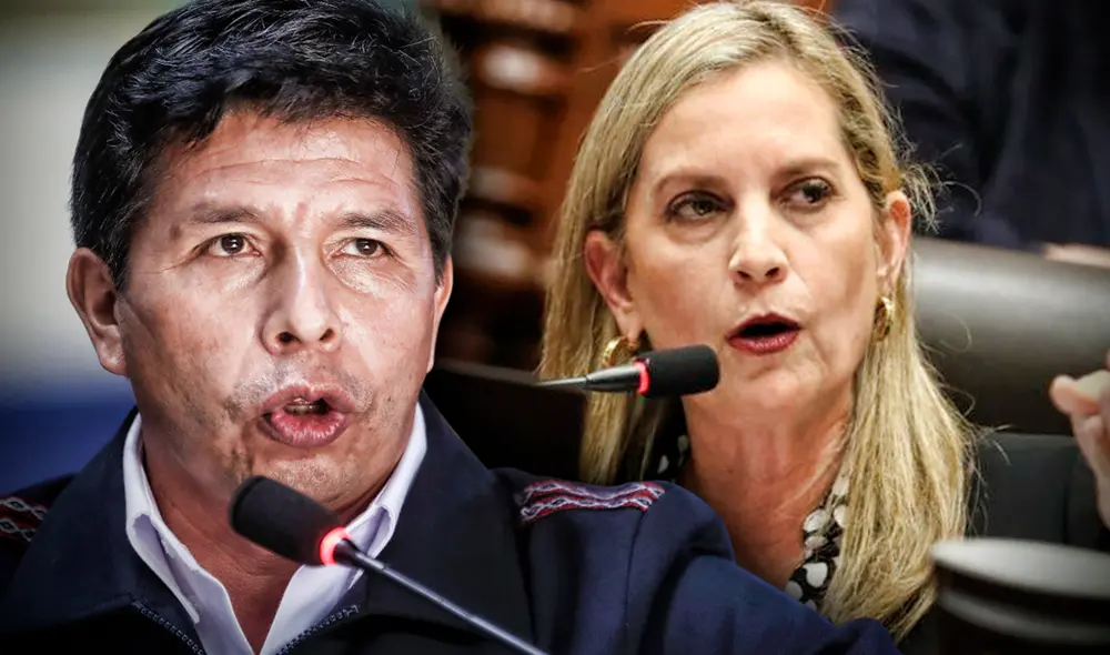 La titular del Congreso rechazó las acciones de un grupo de personas que atentaron contra la libertad de periodistas de América TV. Foto: Composición LR. La titular del Congreso rechazó las acciones de un grupo de personas que atentaron contra la libertad de periodistas de América TV. Foto: Composición LR.