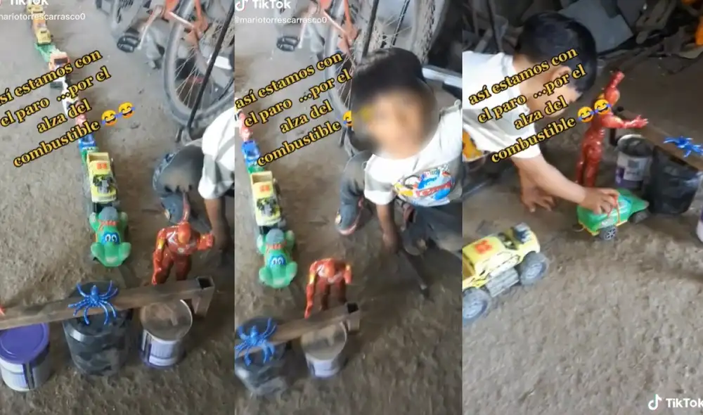 El menor sorprendió a los usuarios con su divertida forma de entender el paro de transportistas. Video: @mariotorrescarrasco0/ TikTok