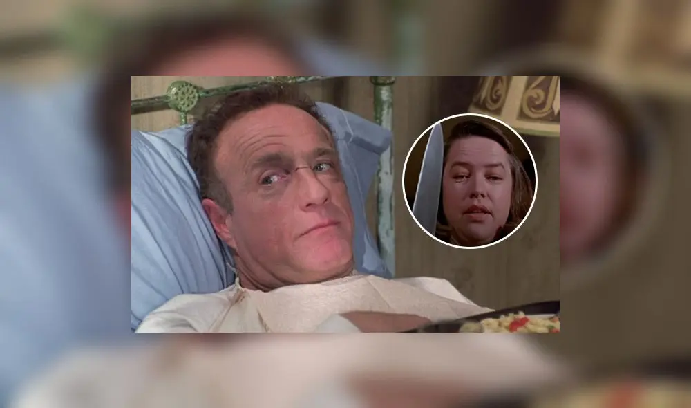 James Caan en "Misery", la película adaptada del libro de Stephen King. Foto: composición LR/Columbia Pictures