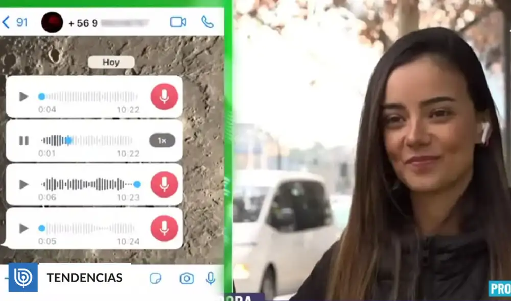 El estafador envió 4 clips de audio, y el último fue una completa sorpresa. Foto: captura/Canal 13 El estafador envió 4 clips de audio, y el último fue una completa sorpresa. Foto: captura/Canal 13