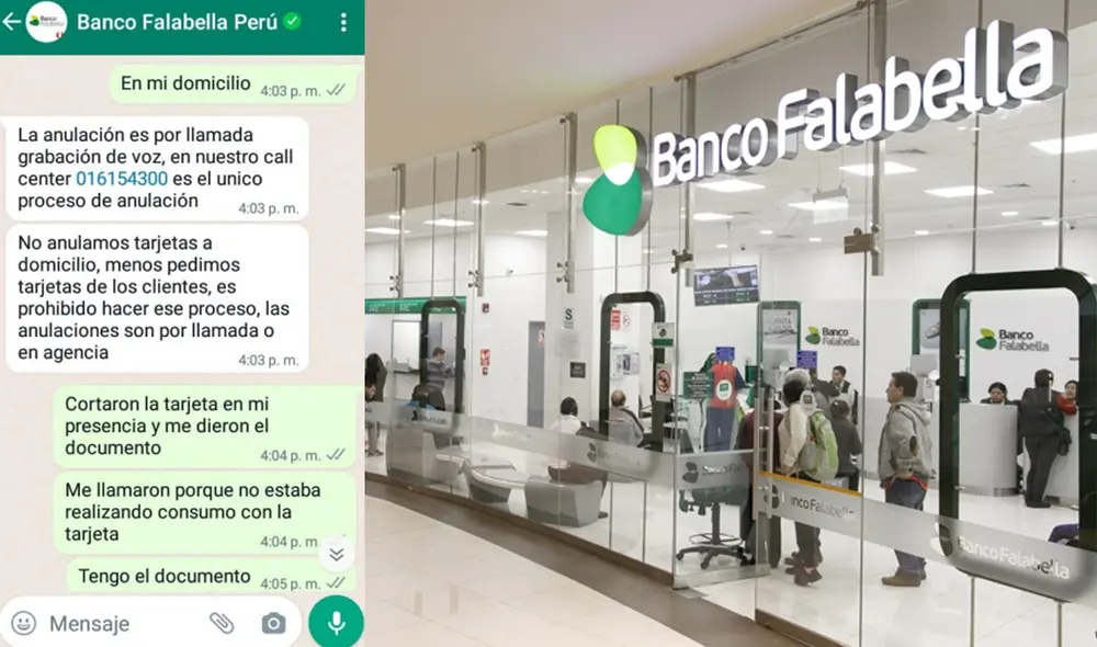La tarjeta Falabella supuestamente fue cancelada el sábado 25 de junio. Foto: composición LR/Mall del Sur