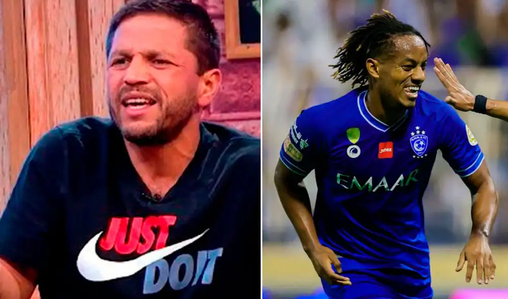 André Carrillo es titular en la selección peruana. Foto: composición LR/ captura de Movistar Deportes/ Al-Hilal FC