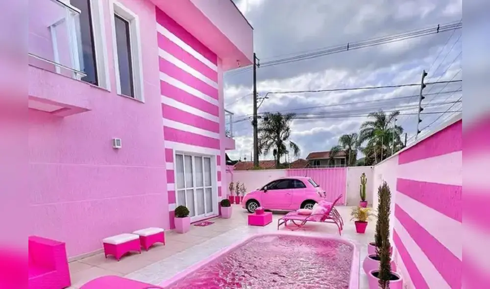 Área de la piscina de la casa de Bruna Barbie. Foto: brunabarbieoficial/Instagram Área de la piscina de la casa de Bruna Barbie. Foto: brunabarbieoficial/Instagram