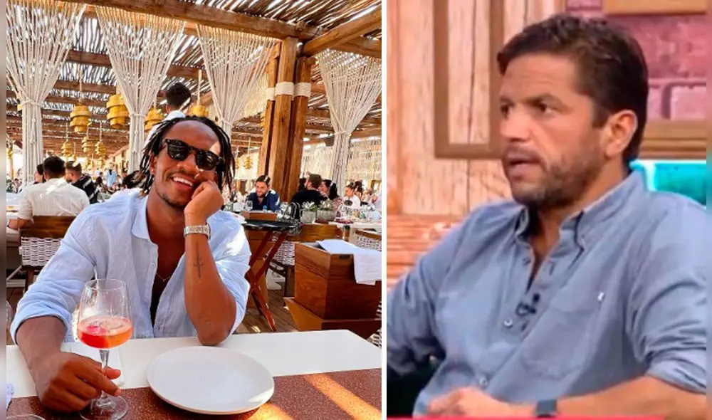 André Carillo se encuentra de vacaciones. Foto: composición/ Instagram de André Carrillo/ captura de Movistar Deportes