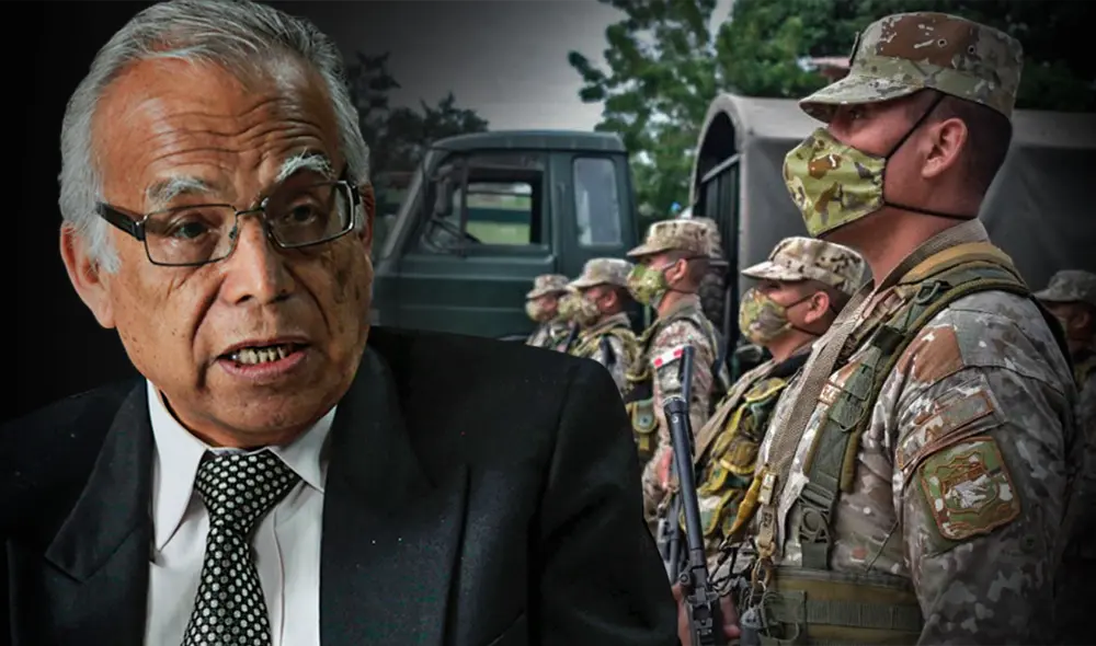 El primer ministro Aníbal Torres es criticado por minimizar labor de las Fuerzas Armadas. Foto: composición de Fabrizio Oviedo/La República/Andina El primer ministro Aníbal Torres es criticado por minimizar labor de las Fuerzas Armadas. Foto: composición de Fabrizio Oviedo/La República/Andina