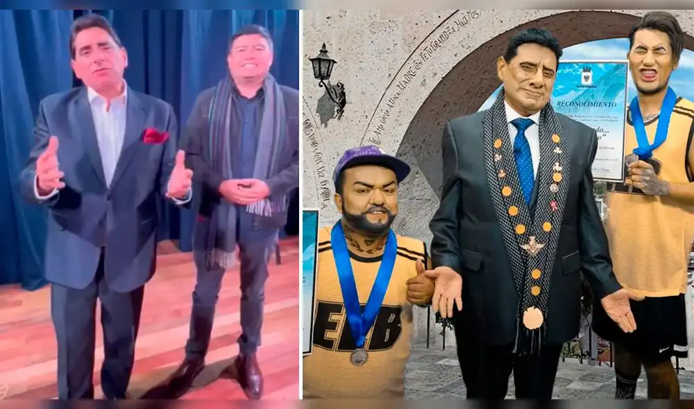 Arequipa. Carlos Álvarez y alcalde Ánghelo Huerta se unieron por campaña. Foto: composición LR/