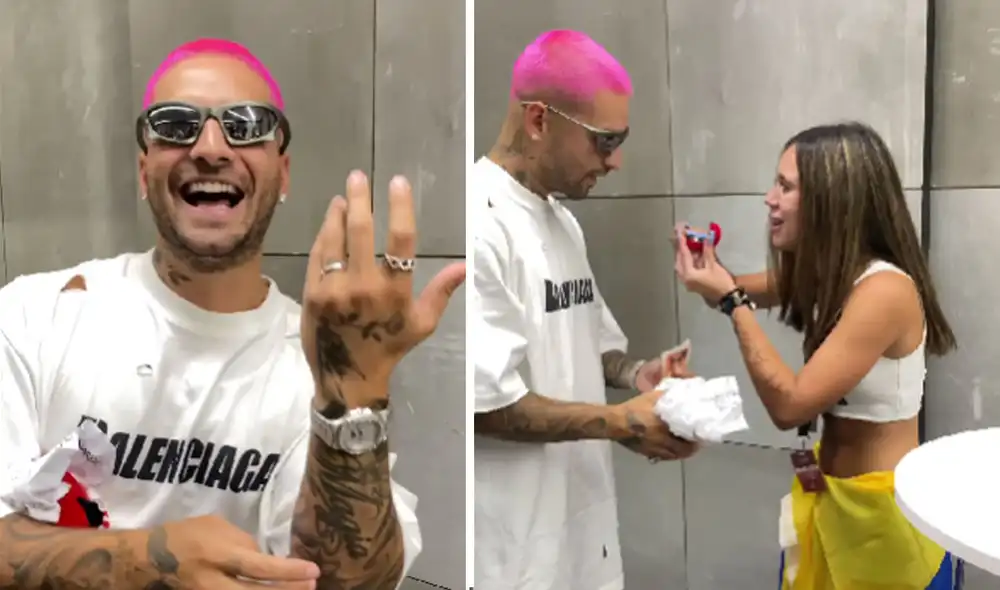 Maluma recibió una sorpresa de una fanática que asistió al concierto que brindó él en Madrid, España. Foto: captura Maluma/Instagram Maluma recibió una sorpresa de una fanática que asistió al concierto que brindó él en Madrid, España. Foto: captura Maluma/Instagram