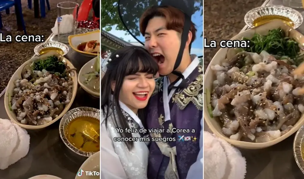 Los cibernautas quedaron sorprendidos con el exótico platillo coreano. Foto: TikTok/(@ohbluefish
