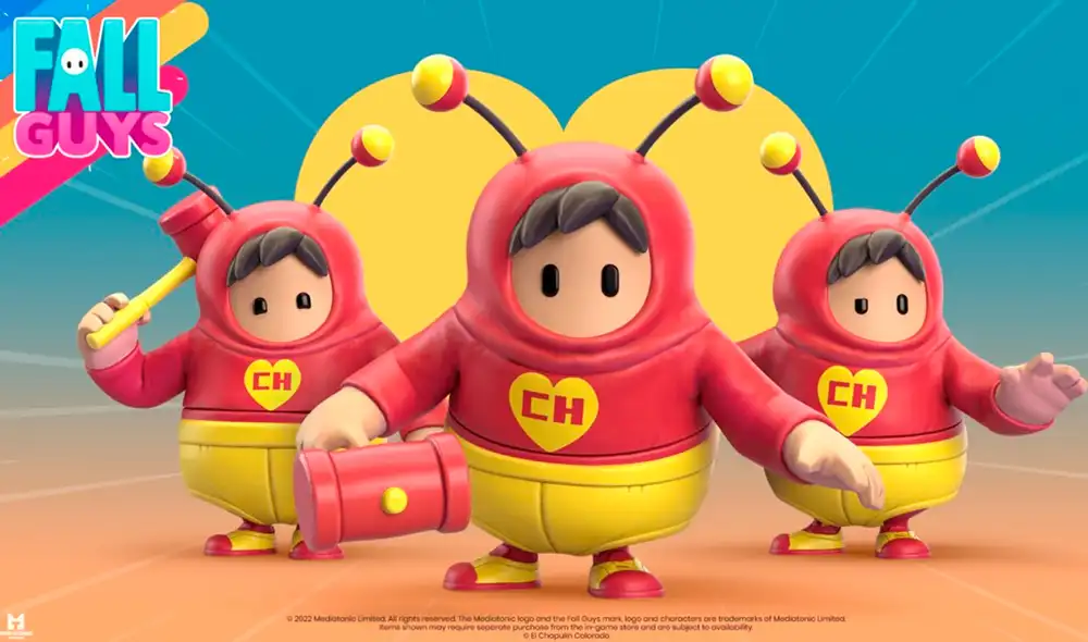 La skin del Chapulín Colorado estará disponible en Fall Guys hasta el 13 de julio. Foto: Fall Guys