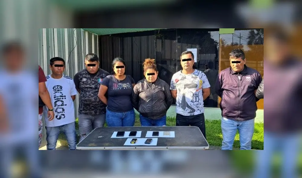 A los detenidos se les incautó celulares presuntamente robados. Foto: PNP A los detenidos se les incautó celulares presuntamente robados. Foto: PNP