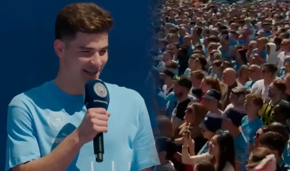 Julián Álvarez llega al equipo inglés tras jugar en River Plate. Foto: composición LR/Manchester City