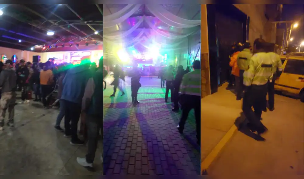 El evento terminó a los 45 minutos de iniciado. Foto: PNP El evento terminó a los 45 minutos de iniciado. Foto: PNP