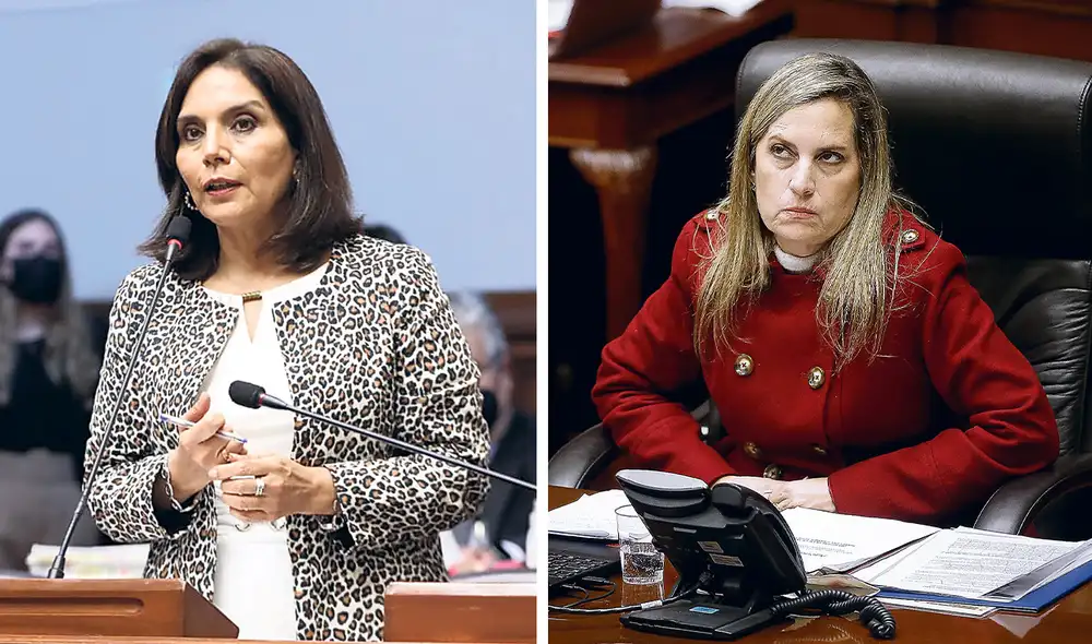 Los aliados. Patricia Juárez elabora un nuevo texto sustitutorio de esta reforma. María Alva quiere acabar su gestión con la reelección congresal aprobada. Foto: composición LR/Antonio Melgarejo