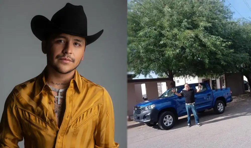 Christian Nodal sorprende a su exprofesor de primaria cumpliendo su promesa de niño al regalarle un auto. Foto: Composición LR / Captura de Instagram @nodal / Captura de Facebook Frank Javier Gtz Sierra Christian Nodal sorprende a su exprofesor de primaria cumpliendo su promesa de niño al regalarle un auto. Foto: Composición LR / Captura de Instagram @nodal / Captura de Facebook Frank Javier Gtz Sierra