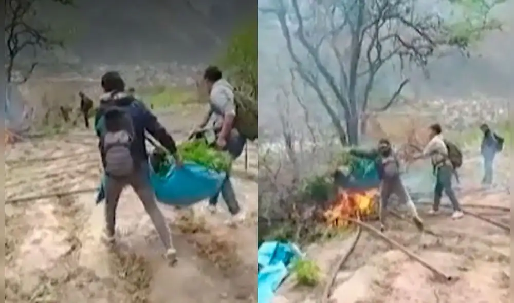 Para poder dar con el lugar, los oficiales tuvieron que caminar cerca de 4 horas. Foto: captura de video Canal N