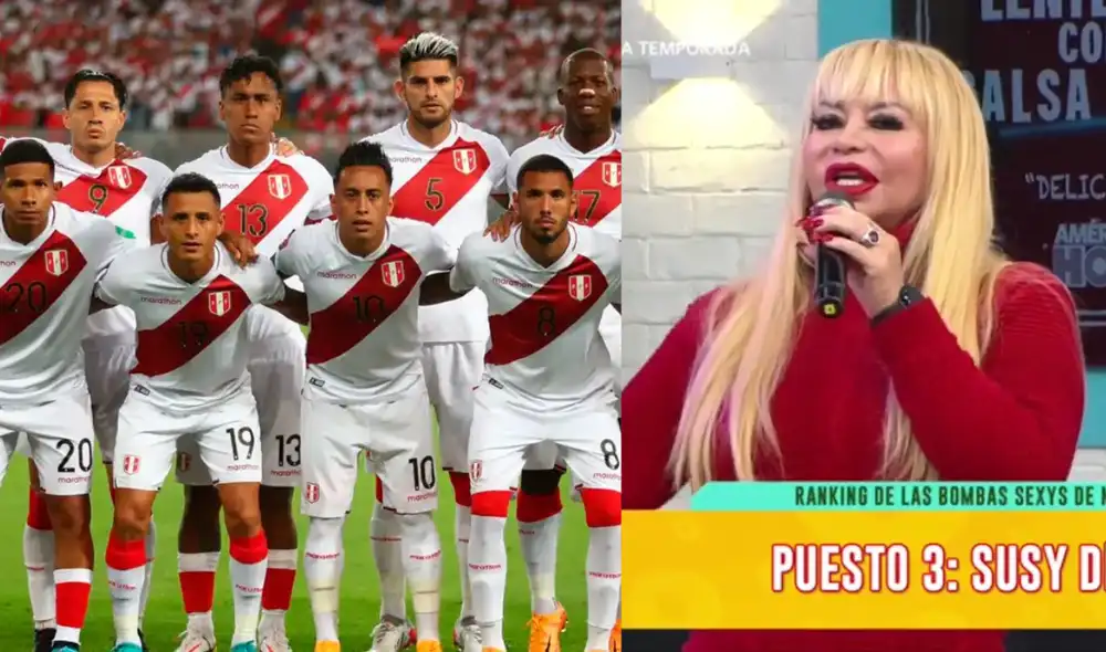 Susy Díaz reveló que tiene comunicación con algunos de los jugadores de la selección peruana. Foto: Composición LR / Captura de América TV/ EFE Susy Díaz reveló que tiene comunicación con algunos de los jugadores de la selección peruana. Foto: Composición LR / Captura de América TV/ EFE